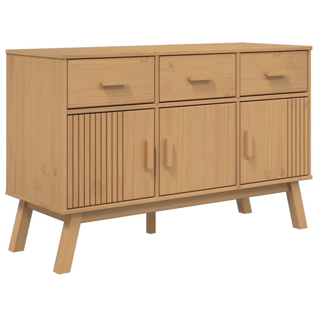 Buffet OLDEN marron 114x43x73,5 cm bois massif de pin - XIOS