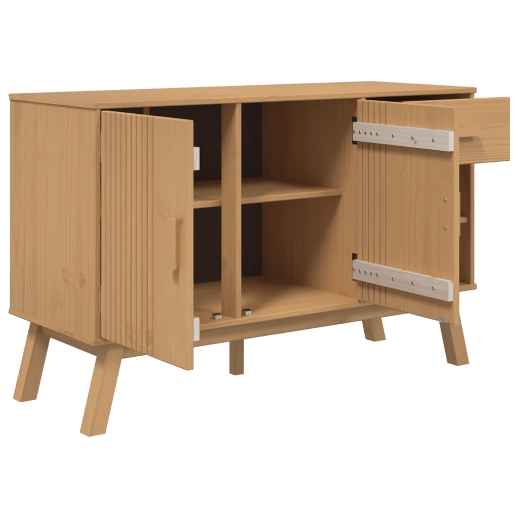 Buffet OLDEN marron 114x43x73,5 cm bois massif de pin - XIOS