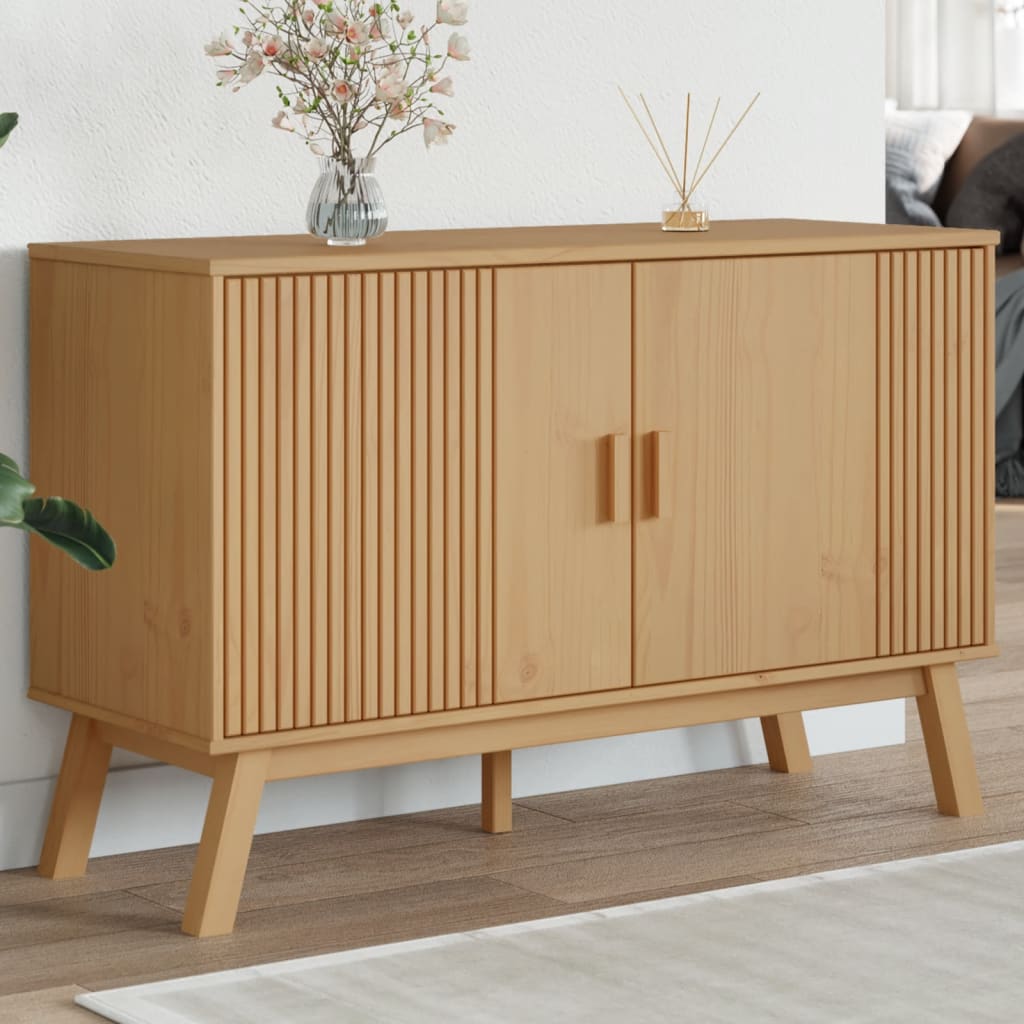 Buffet OLDEN marron 114x43x73,5 cm bois massif de pin - XIOS