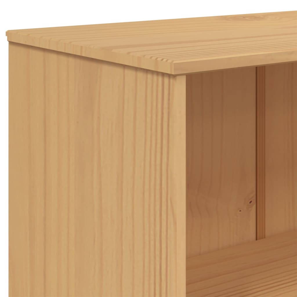 Bibliothèque à 4 niveaux OLDEN marron bois de pin massif - XIOS