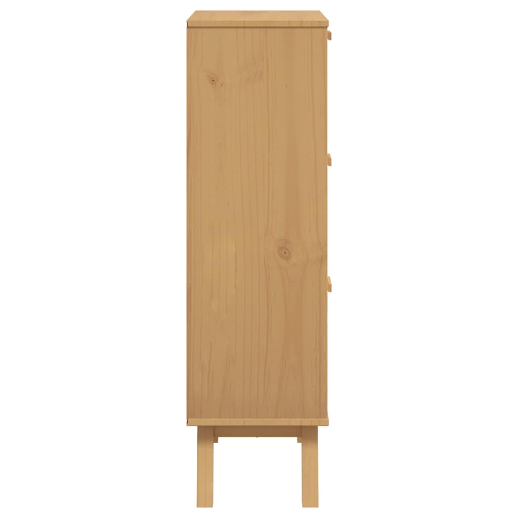 Armoire à chaussures OLDEN marron 55x35x120 cm bois pin massif - XIOS