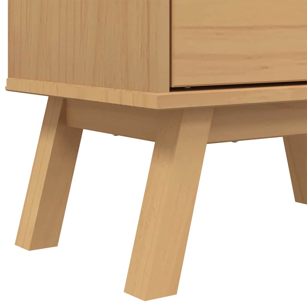 Armoire à chaussures OLDEN marron 55x35x120 cm bois pin massif - XIOS