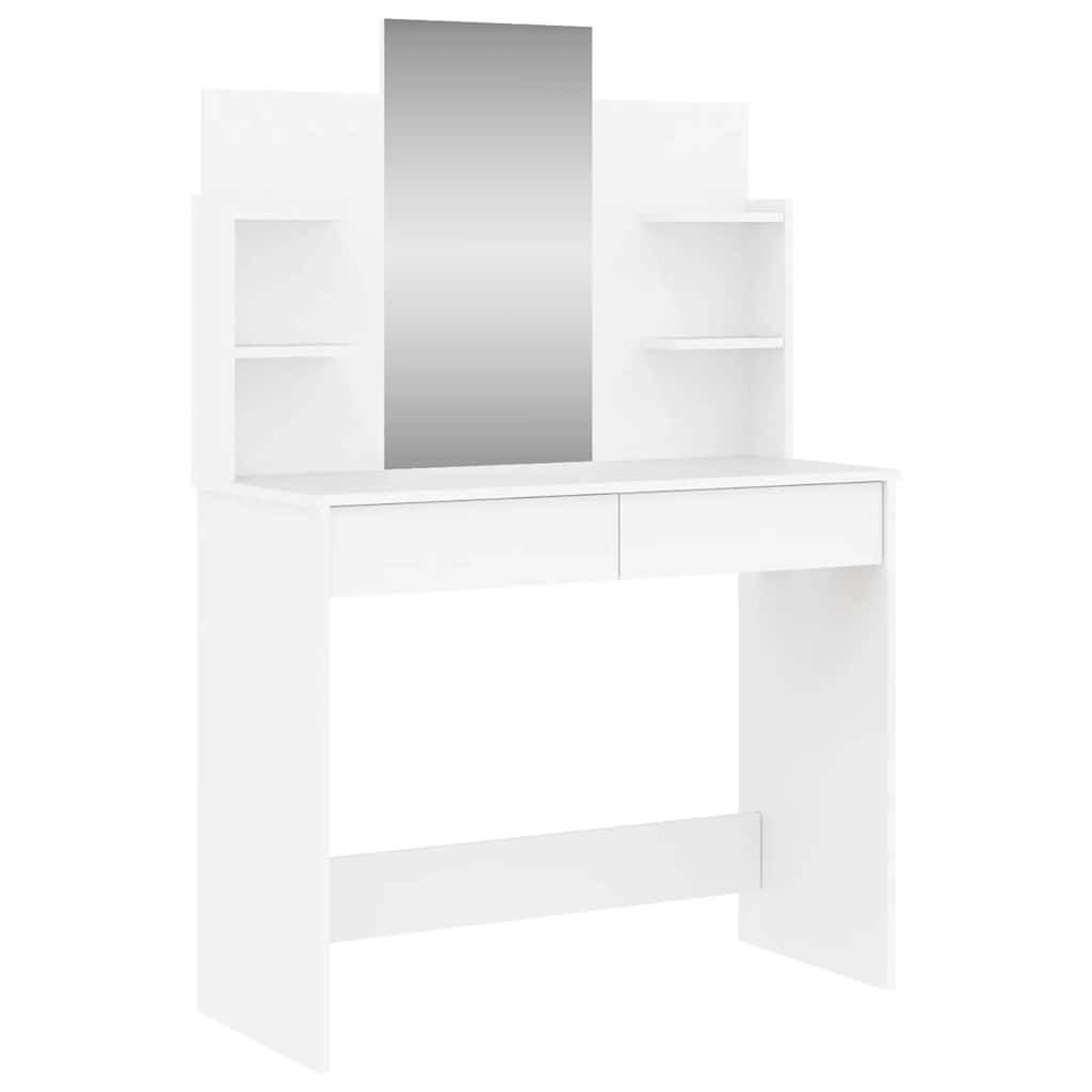 Coiffeuse avec miroir blanc 96x39x142 cm - XIOS