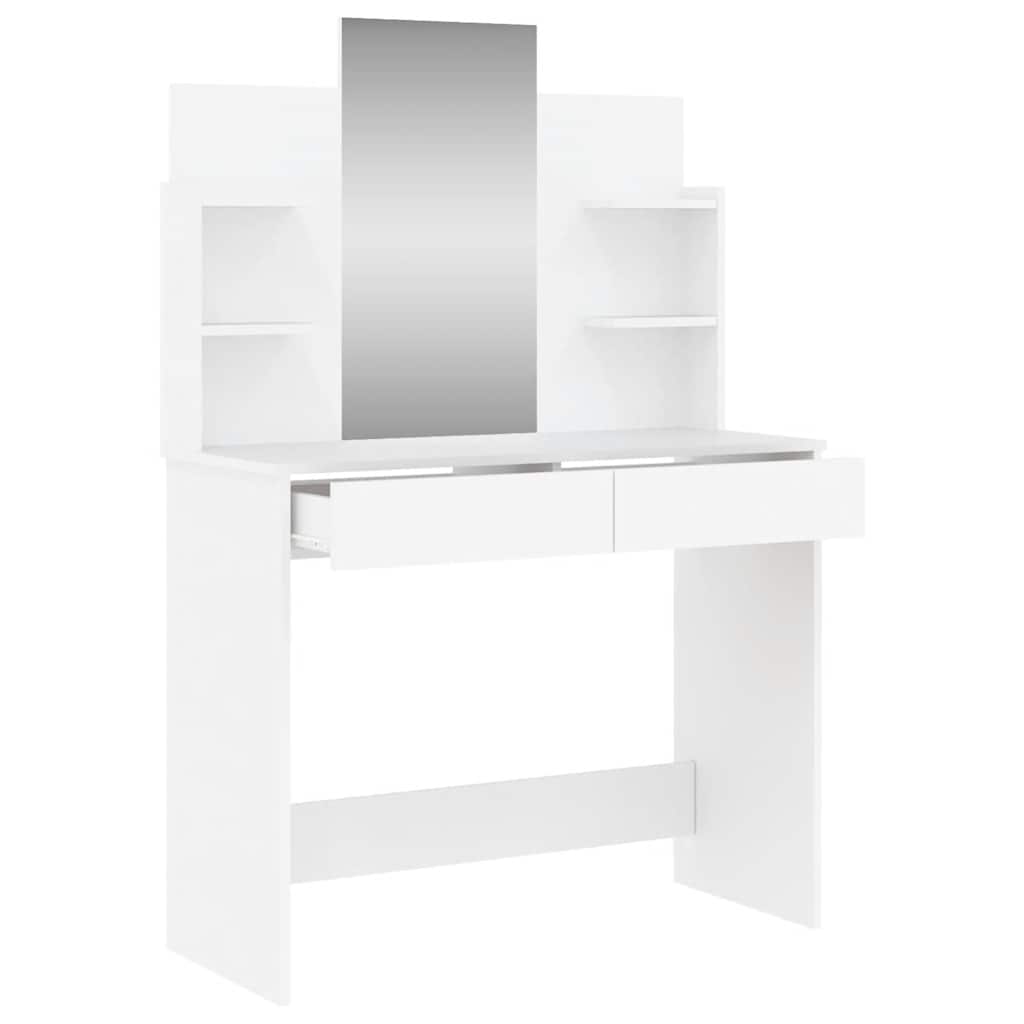 Coiffeuse avec miroir blanc 96x39x142 cm - XIOS