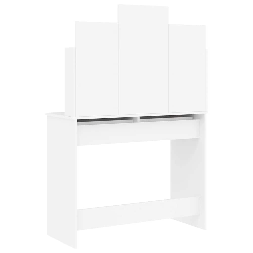 Coiffeuse avec miroir blanc 96x39x142 cm - XIOS