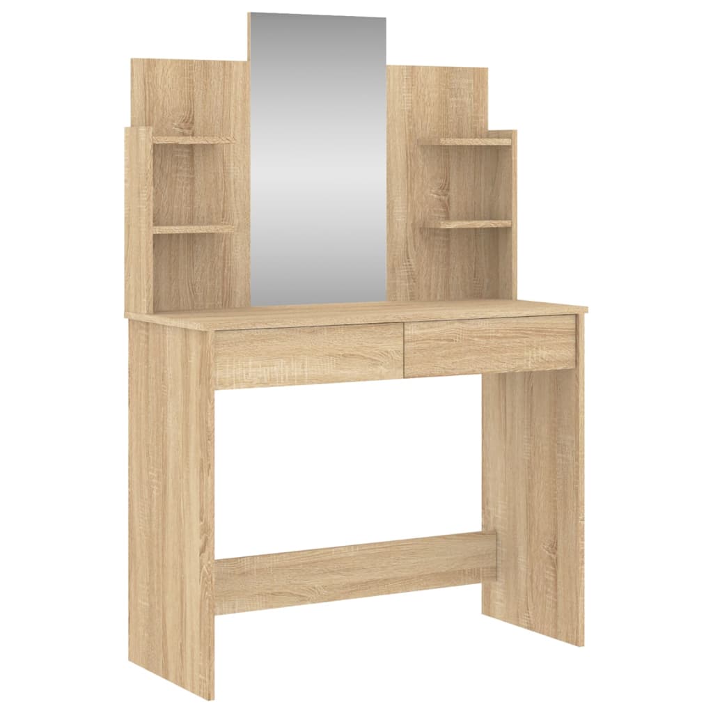 Coiffeuse avec miroir chêne sonoma 96x39x142 cm - XIOS