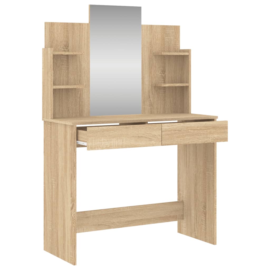 Coiffeuse avec miroir chêne sonoma 96x39x142 cm - XIOS