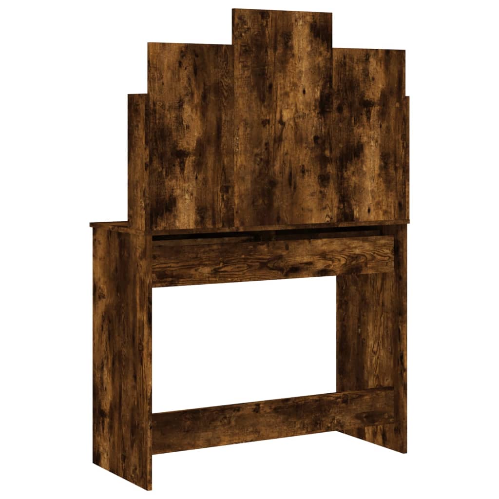 Coiffeuse avec miroir chêne fumé 96x39x142 cm - XIOS