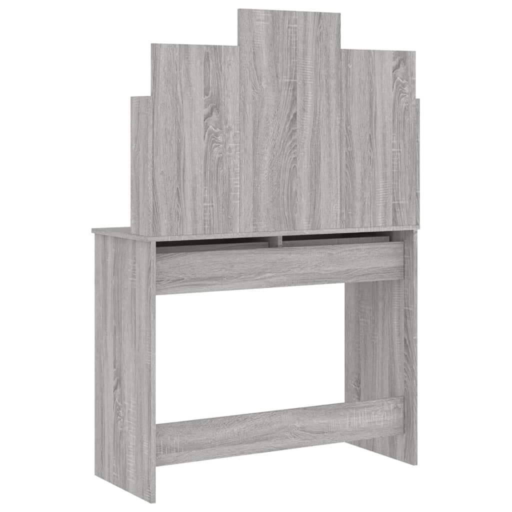 Coiffeuse avec miroir sonoma gris 96x39x142 cm - XIOS