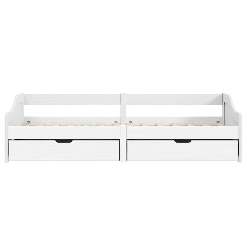 Lit de jour avec 2 tiroirs sans matelas IRUN blanc 90x200 cm - XIOS