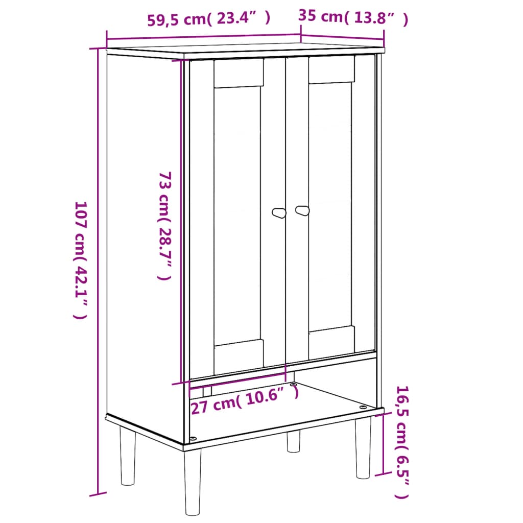 Armoire à chaussures SENJA aspect rotin blanc bois massif - XIOS