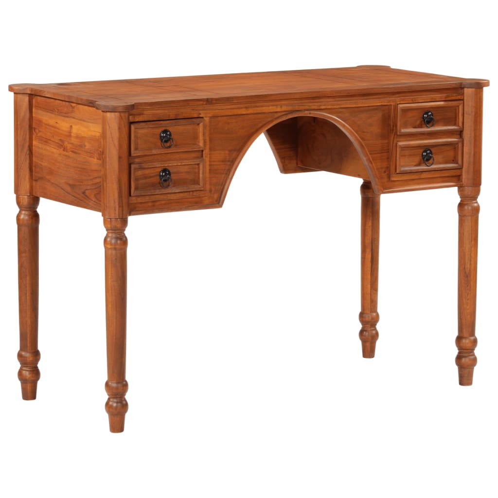 Bureau avec tiroirs 110x50x76 cm bois d'acacia solide