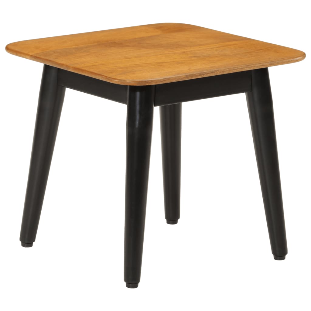 Table basse 45x45x40 cm bois de manguier solide et fer - XIOS