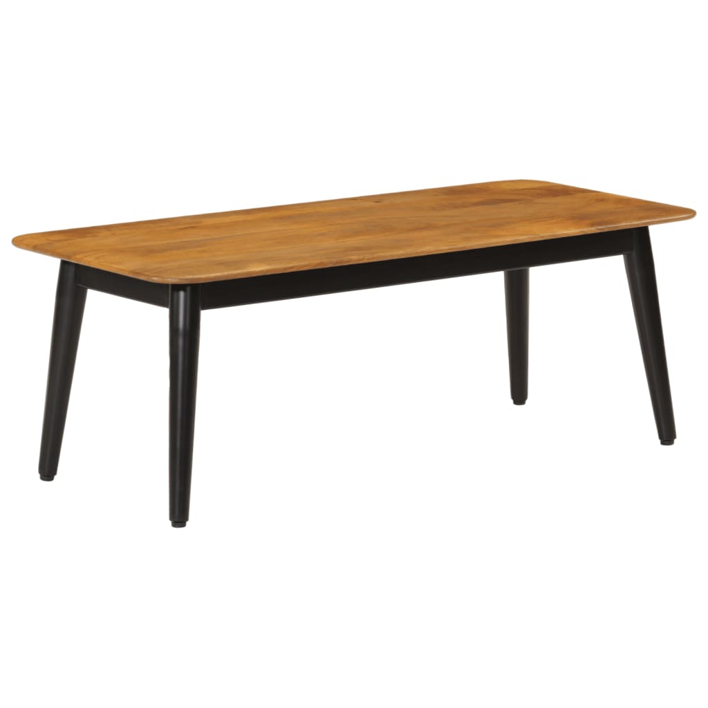 Table basse 110x50x40 cm bois massif de manguier et fer - XIOS