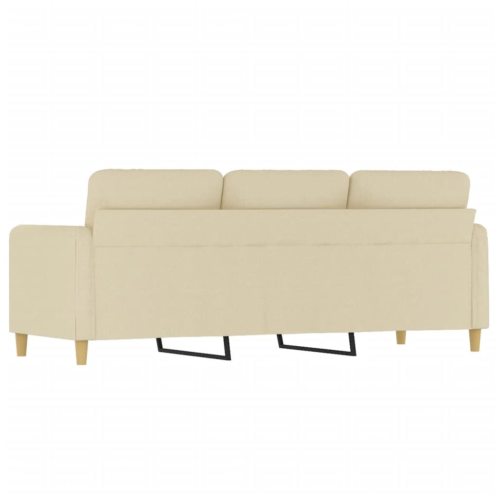 Canapé à 3 places Crème 180 cm Tissu - XIOS