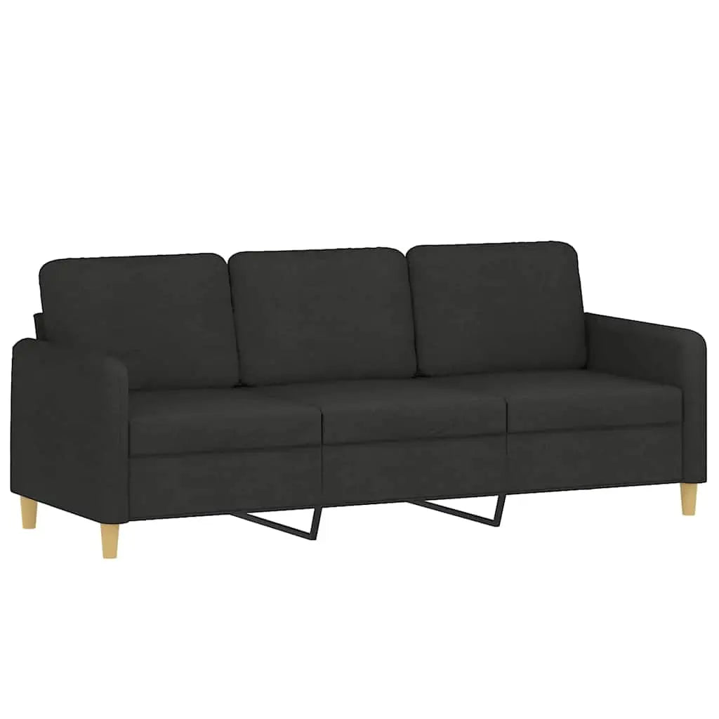 Canapé à 3 places Noir 180 cm Tissu - XIOS