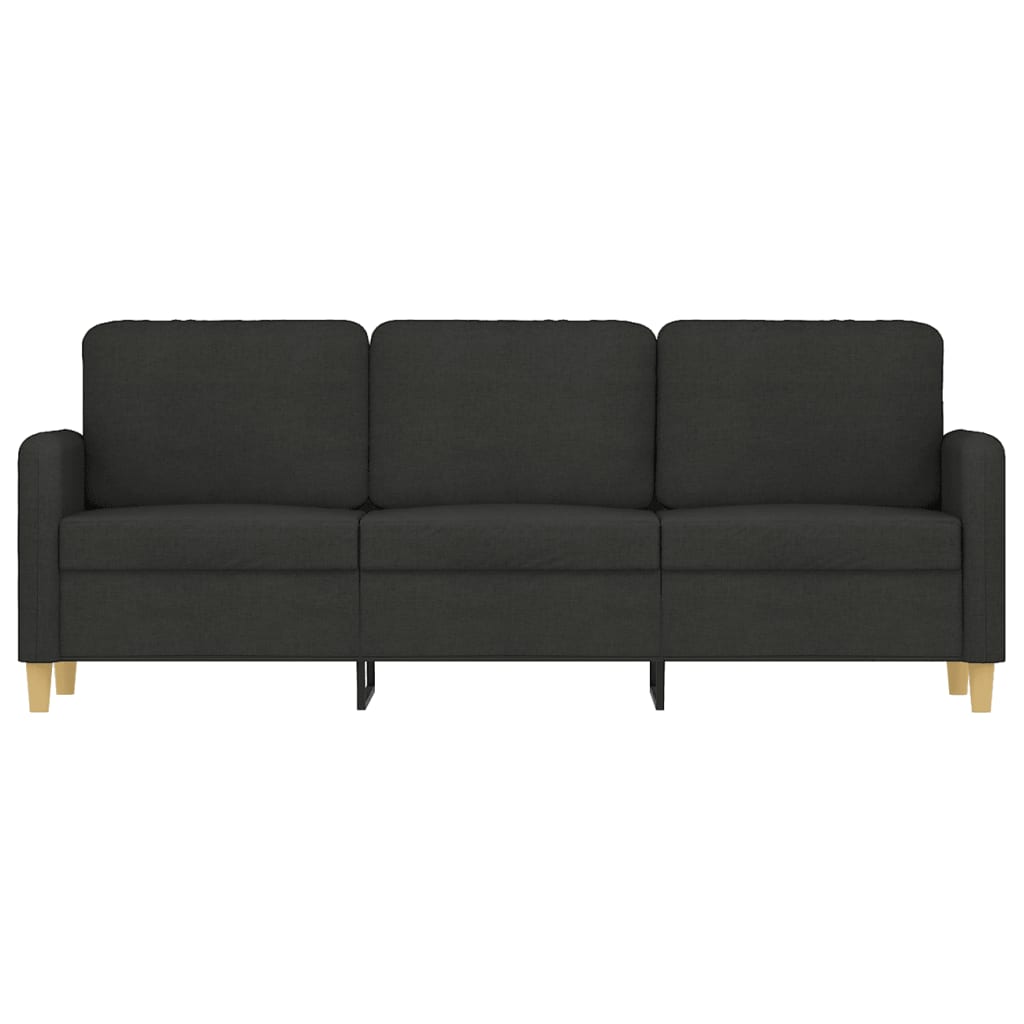 Canapé à 3 places Noir 180 cm Tissu - XIOS
