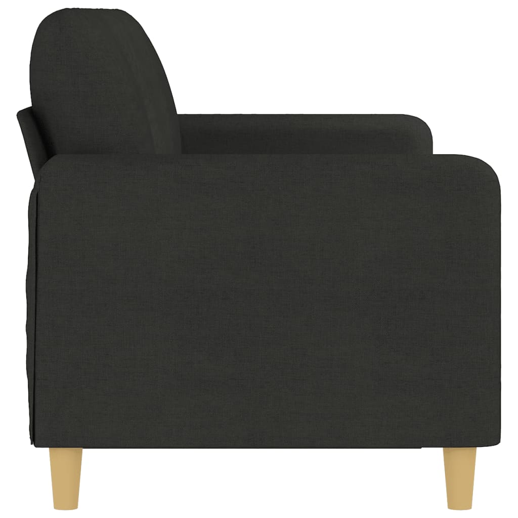 Canapé à 3 places Noir 180 cm Tissu - XIOS