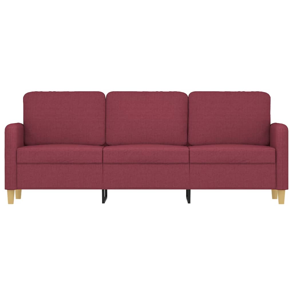 Canapé à 3 places Rouge bordeaux 180 cm Tissu - XIOS