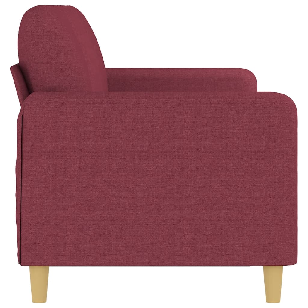 Canapé à 3 places Rouge bordeaux 180 cm Tissu - XIOS