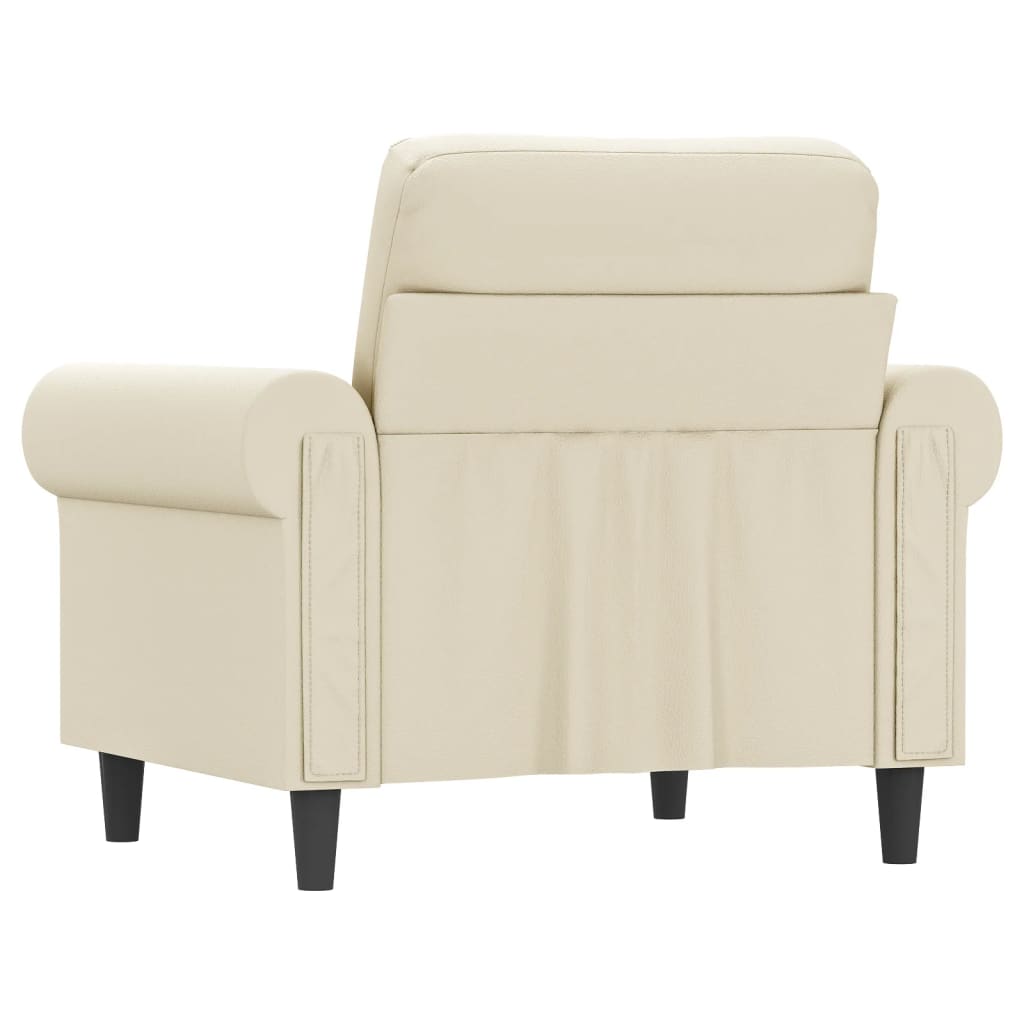 Fauteuil Crème 60 cm Similicuir - XIOS