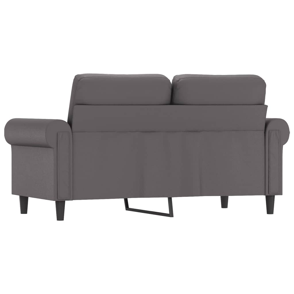 Canapé à 2 places Gris 120 cm Similicuir - XIOS