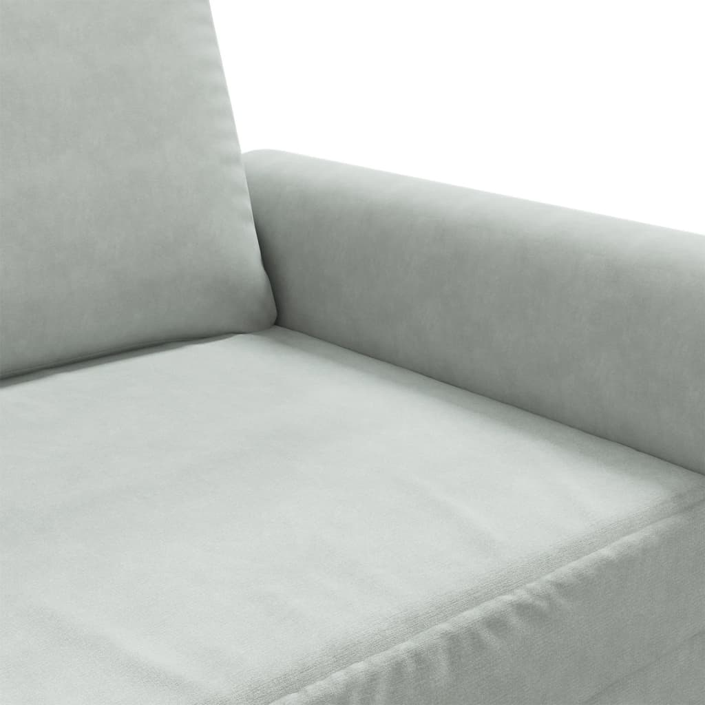 Fauteuil Gris clair 60 cm Velours - XIOS