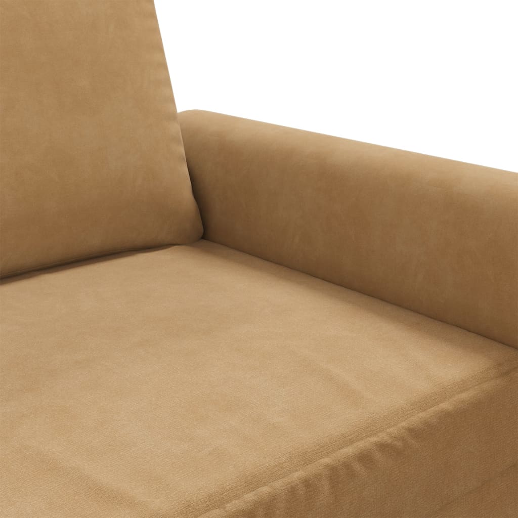 Fauteuil Marron 60 cm Velours - XIOS