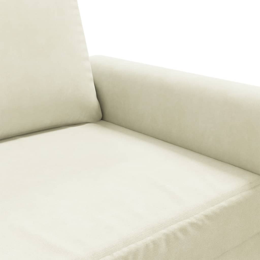 Fauteuil Crème 60 cm Velours - XIOS