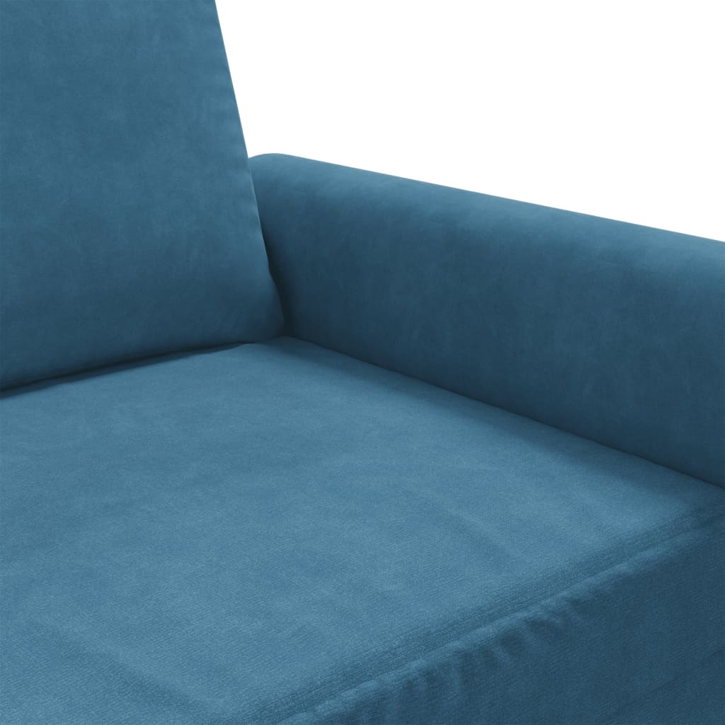 Fauteuil Bleu 60 cm Velours - XIOS