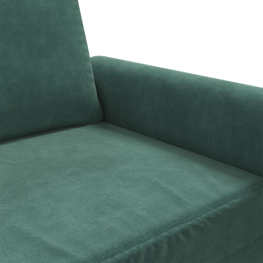 Canapé à 2 places Vert foncé 140 cm Velours - XIOS
