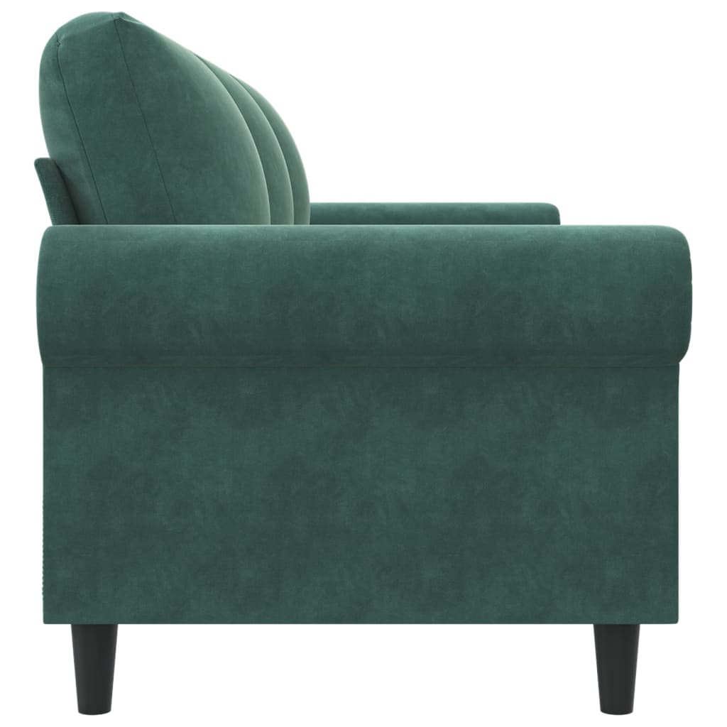 Canapé à 3 places Vert foncé 180 cm Velours - XIOS