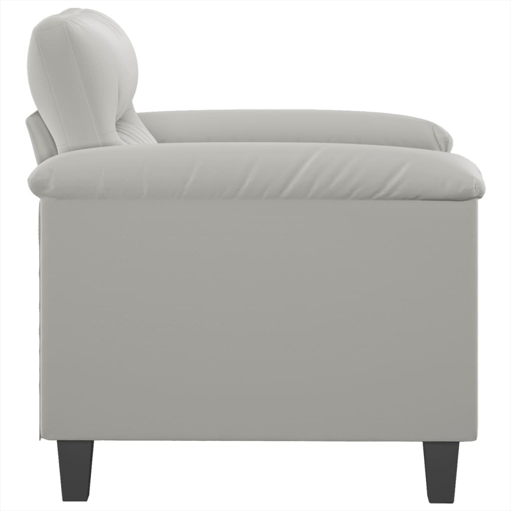 Fauteuil gris clair 60 cm tissu microfibre - XIOS