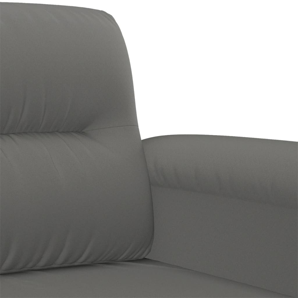 Fauteuil gris foncé 60 cm tissu microfibre - XIOS