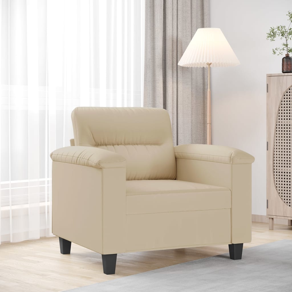 Chaise de canapé crème 60 cm tissu microfibre - XIOS
