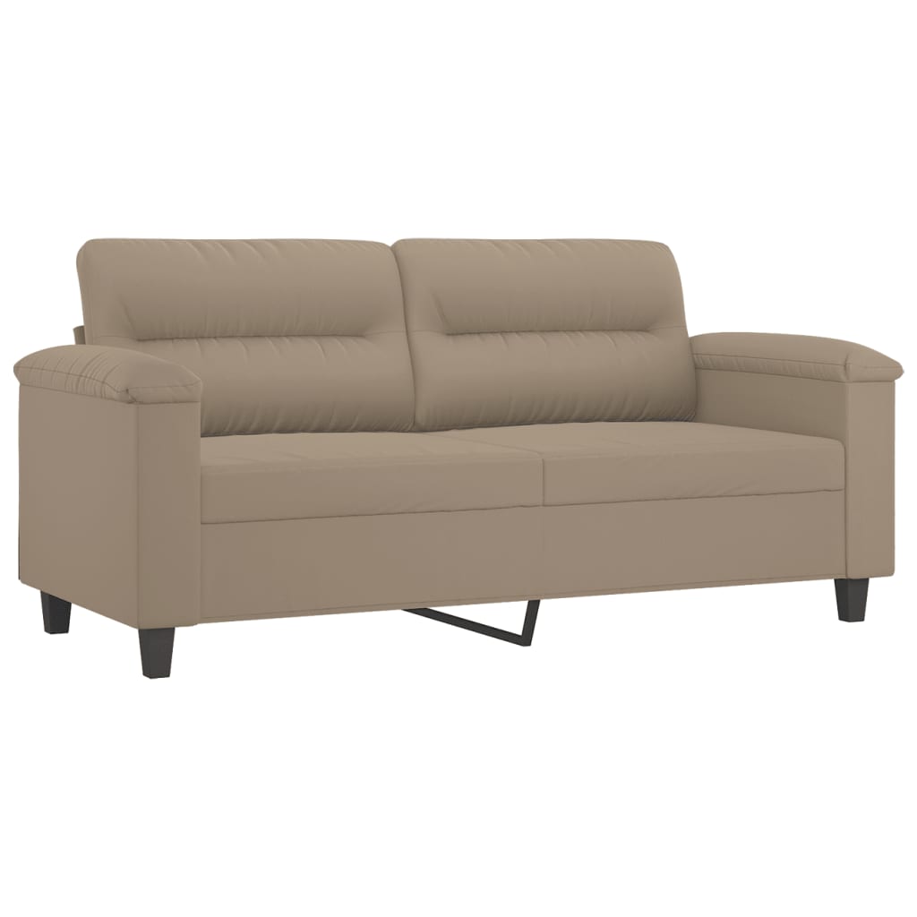 Canapé à 2 places Taupe 140 cm Tissu microfibre - XIOS