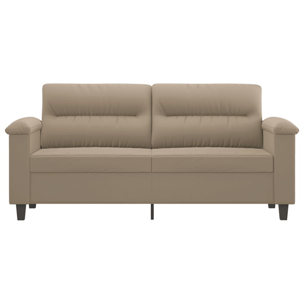 Canapé à 2 places Taupe 140 cm Tissu microfibre - XIOS