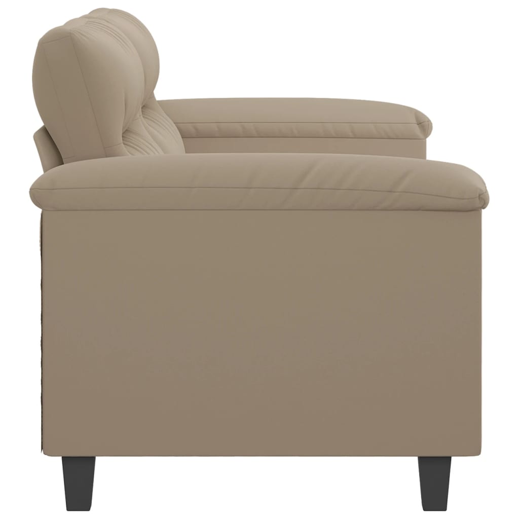 Canapé à 2 places Taupe 140 cm Tissu microfibre - XIOS