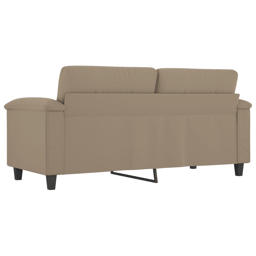 Canapé à 2 places Taupe 140 cm Tissu microfibre - XIOS