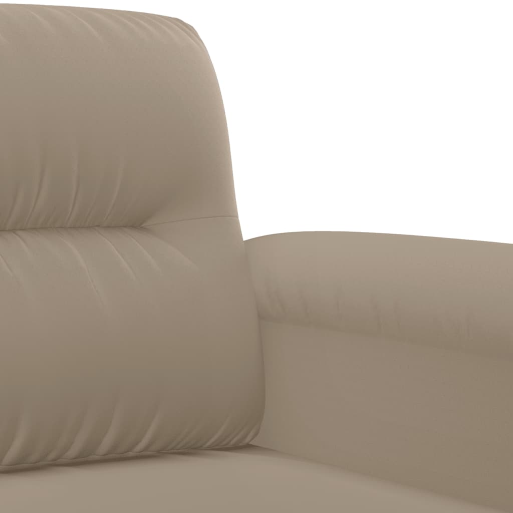 Canapé à 2 places Taupe 140 cm Tissu microfibre - XIOS