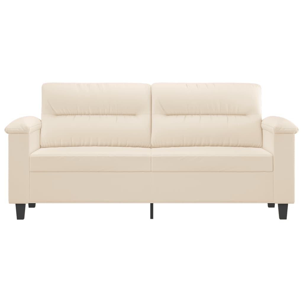 Canapé à 2 places Beige 140 cm Tissu microfibre - XIOS