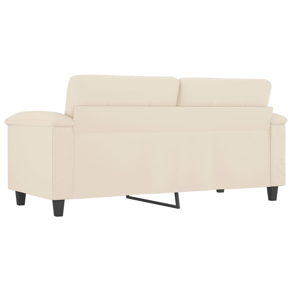 Canapé à 2 places Beige 140 cm Tissu microfibre - XIOS