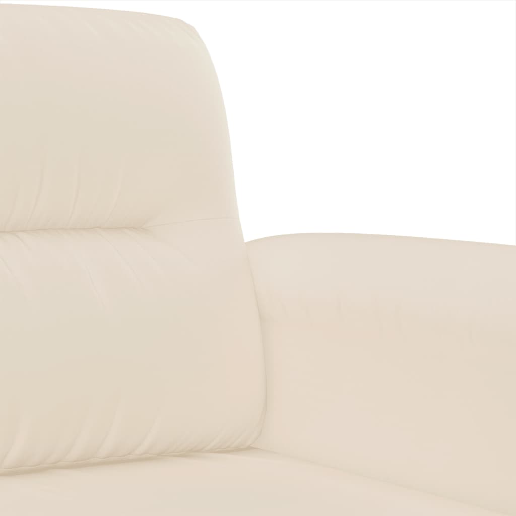 Canapé à 2 places Beige 140 cm Tissu microfibre - XIOS