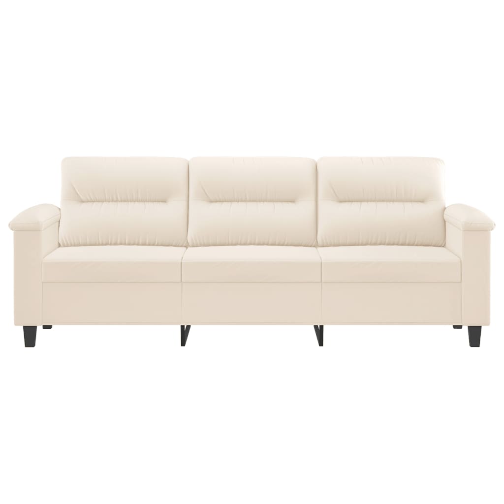 Canapé à 3 places Beige 180 cm Tissu microfibre - XIOS