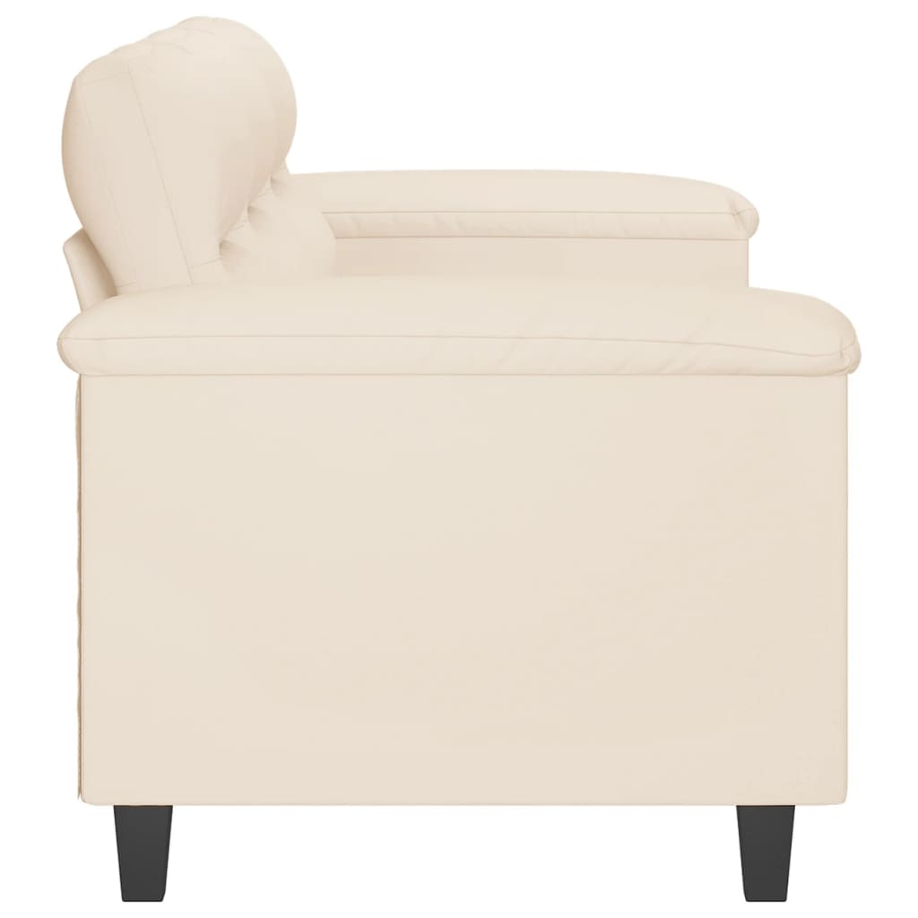 Canapé à 3 places Beige 180 cm Tissu microfibre - XIOS