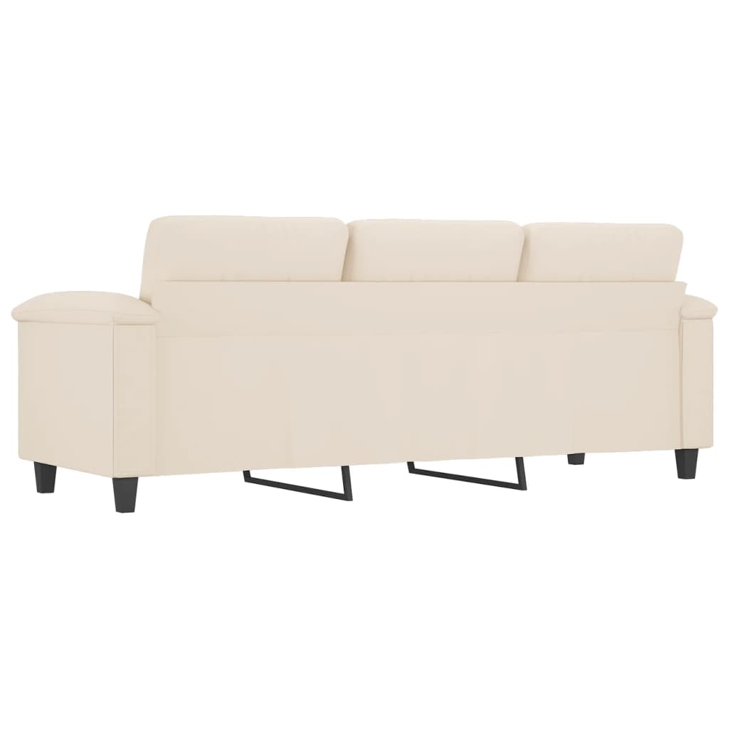 Canapé à 3 places Beige 180 cm Tissu microfibre - XIOS