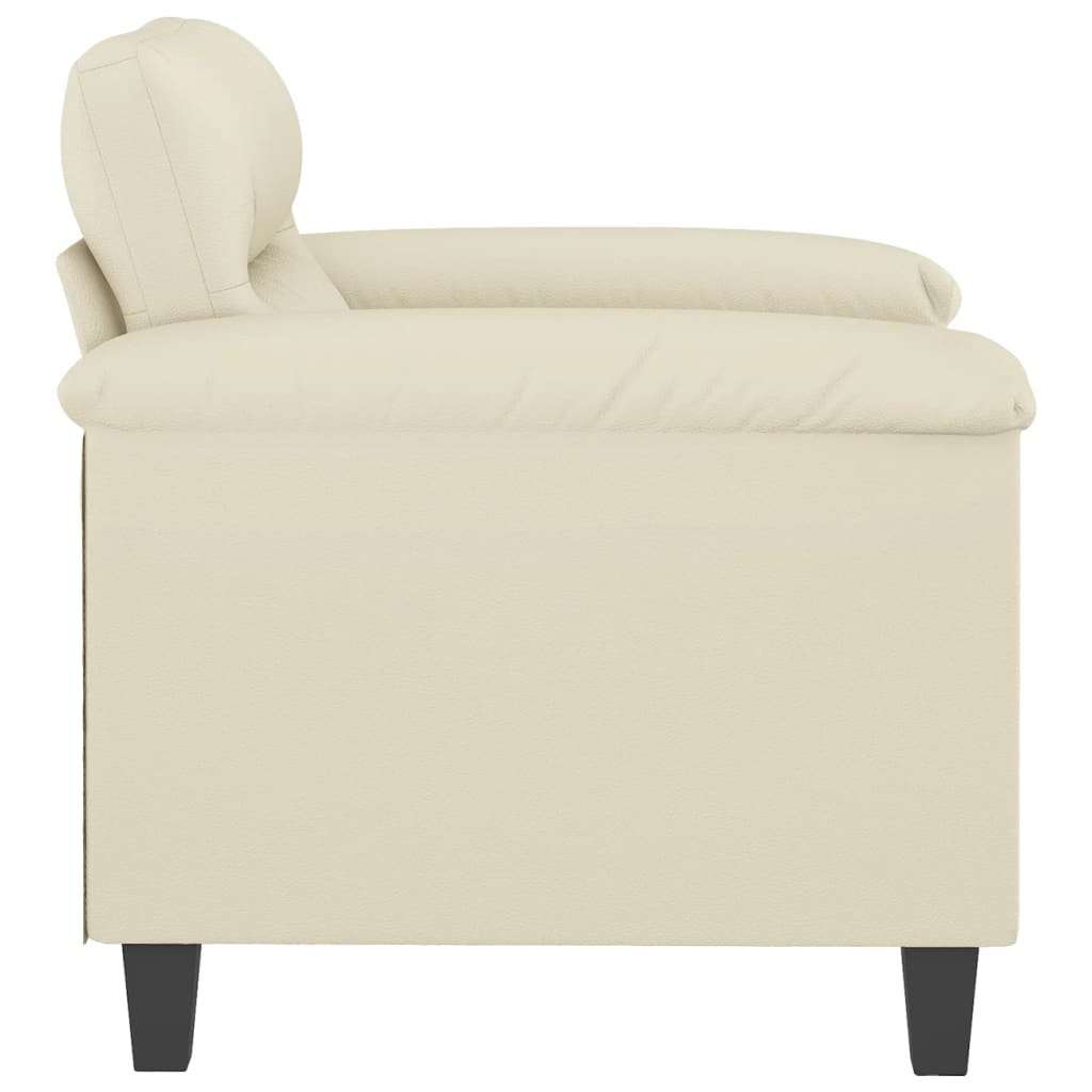 Fauteuil Crème 60 cm Similicuir - XIOS