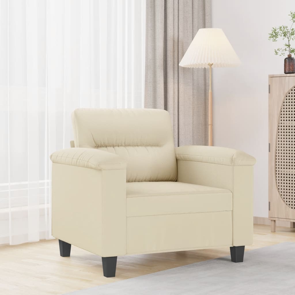 Fauteuil Crème 60 cm Similicuir - XIOS