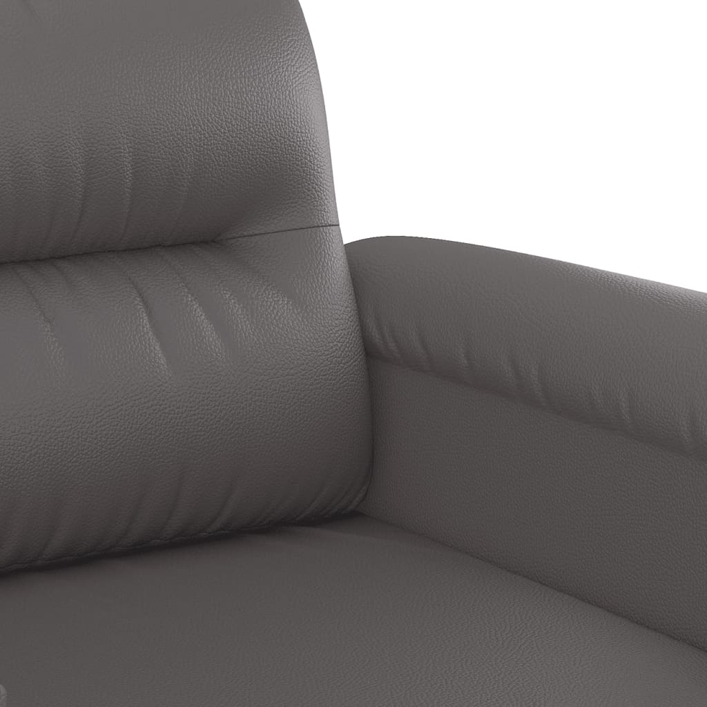 Fauteuil Gris 60 cm Similicuir - XIOS
