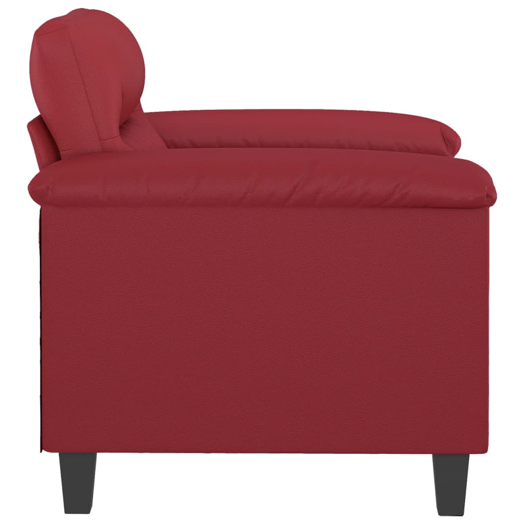 Fauteuil Rouge bordeaux 60 cm Similicuir - XIOS